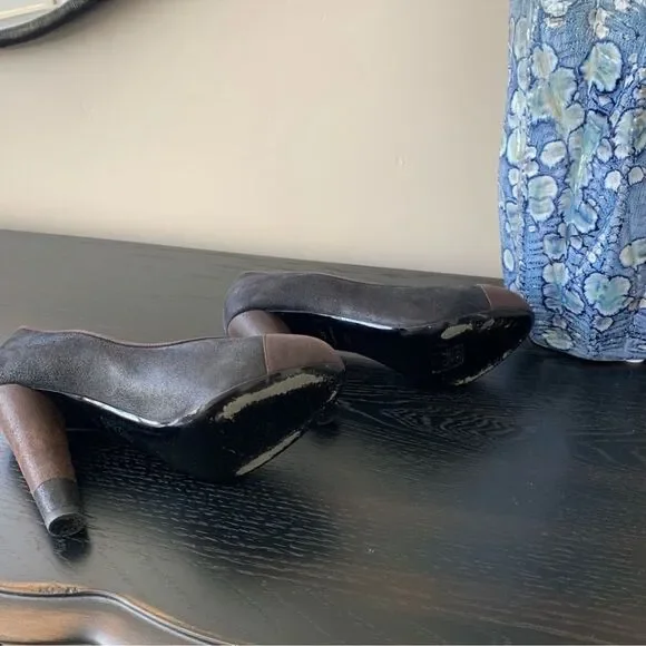 Authentic ICONIC Chanel Chunky Heel Shoes Block Heel Color Block 38.5 - Picture 6 of 11